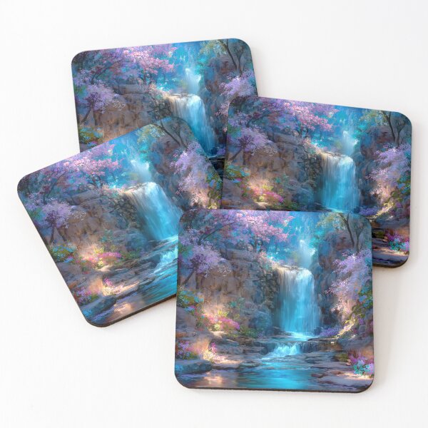 Item preview, Enchanting Waterfall in Blooming Forest designed and sold by MargaretWiktor.