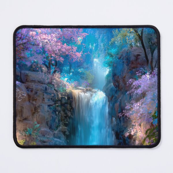 Item preview, Enchanting Waterfall in Blooming Forest designed and sold by MargaretWiktor.