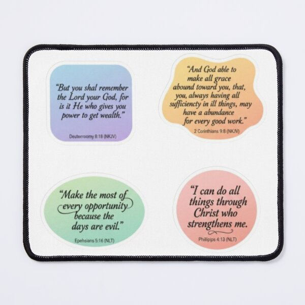 Item preview, Faith-Inspired Scripture Sticker Sheet – 4 Christian Motivational Bible Verses, 2800x2800 px designed and sold by Nara8.