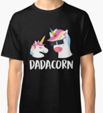 Dadacorn Unicorn Dad und Baby Vatertag T-Shirt Classic T-Shirt