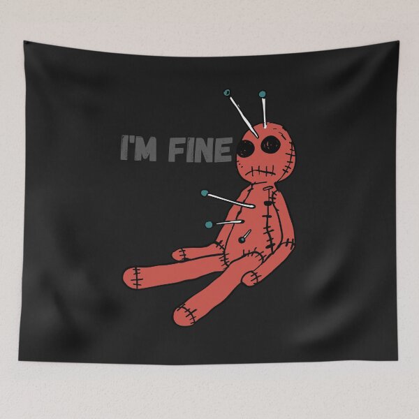 Item preview, Funny Voodoo Doll - I'm Fine Sarcastic Humor designed and sold by Pukisdaizi.
