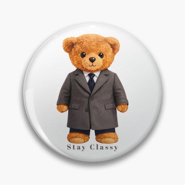 Item preview, Elegant Teddy Bear in Grey Wool Coat - Vintage Gentleman Style designed and sold by CuteBear87.