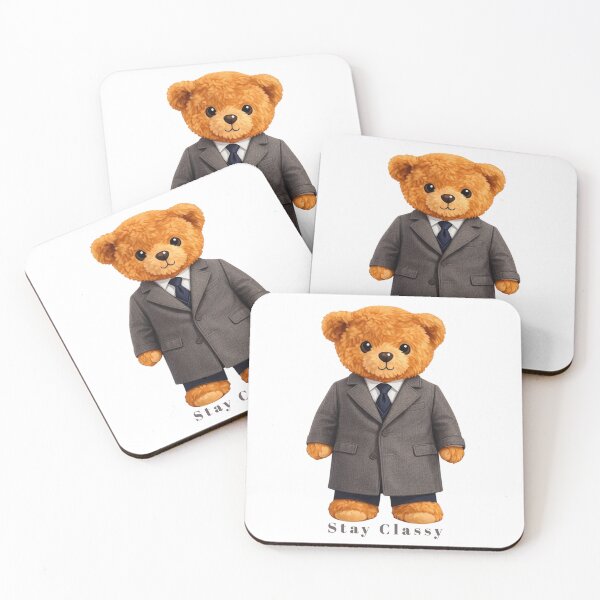 Item preview, Elegant Teddy Bear in Grey Wool Coat - Vintage Gentleman Style designed and sold by CuteBear87.