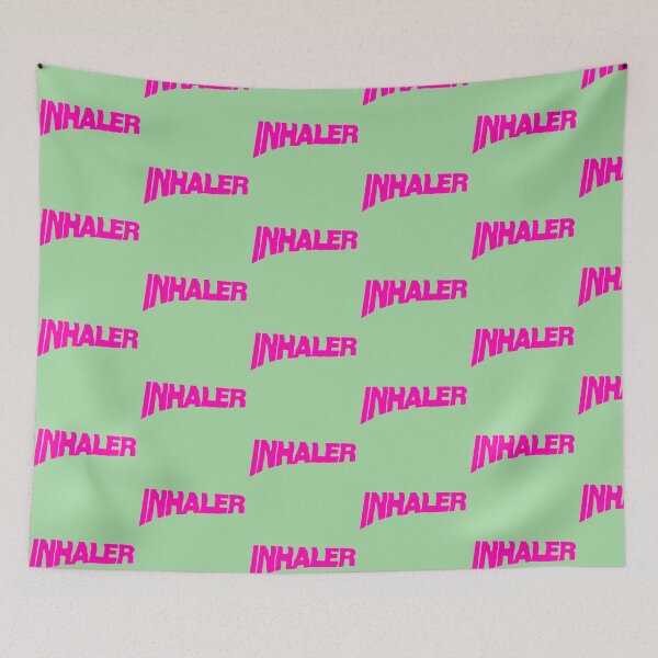 Item preview, Inhaler Band Logo Hot Pink designed and sold by angiegarippa.