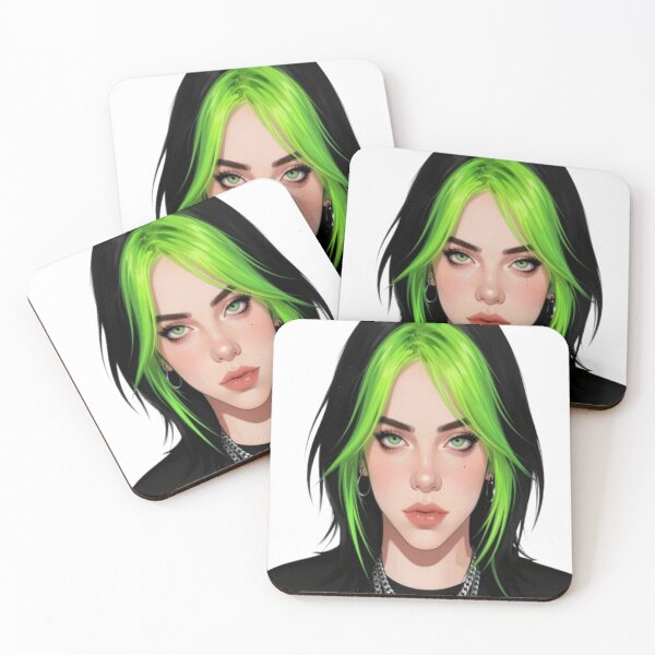 Item preview, Billie Green Roots Era - Ultra Clean Vector Portrait Illustration designed and sold by ColorsSoul ⭐️⭐️⭐️⭐️⭐️.