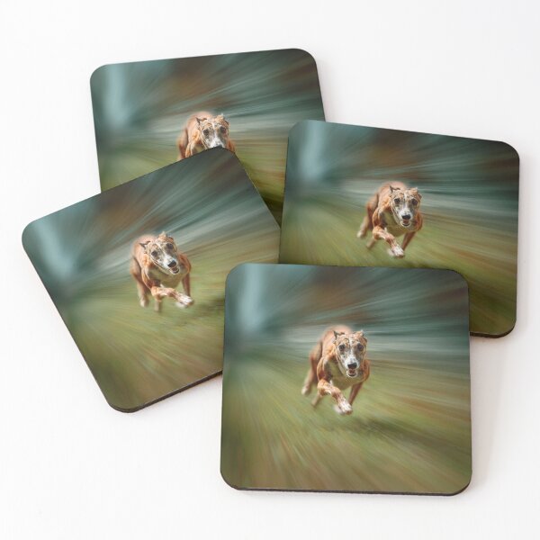 Item preview, A fast-moving Whippet racing on a grassy track, Dogs in Motion designed and sold by CDC40.