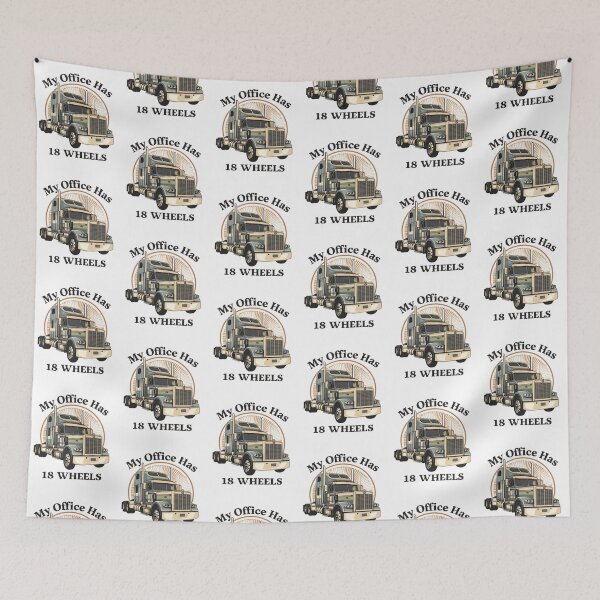 Item preview, My Office Has 18 Wheels Funny Gifts For Truck Drivers And Humor Lovers designed and sold by PaulaArtworks.