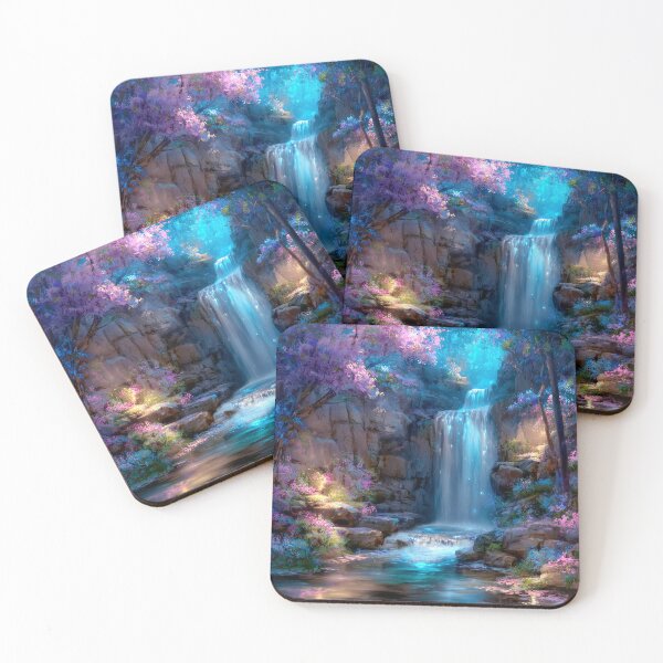 Item preview, Enchanting Waterfall in Blooming Forest designed and sold by MargaretWiktor.