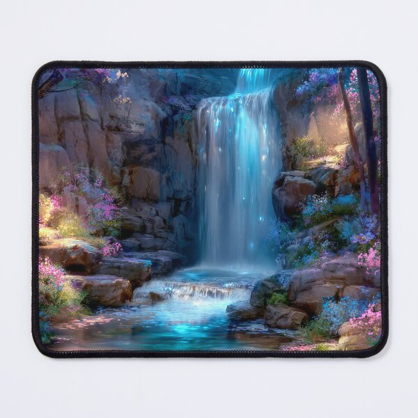 Item preview, Enchanting Waterfall in Blooming Forest designed and sold by MargaretWiktor.