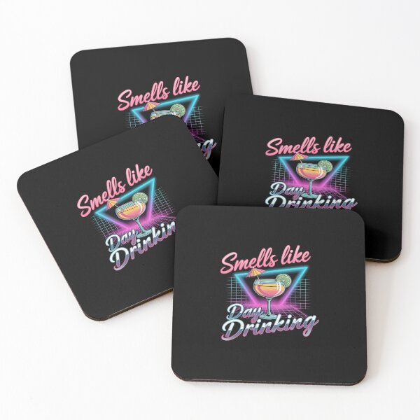 Item preview, Smells Like Day Drinking Retro Neon Cocktail Vaporwave designed and sold by Vintage Shapes.