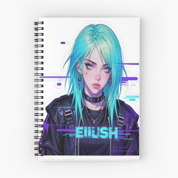 Item preview, Billie Anime Style - Cyberpunk Y2K Graphic Portrait designed and sold by ColorsSoul ⭐️⭐️⭐️⭐️⭐️.