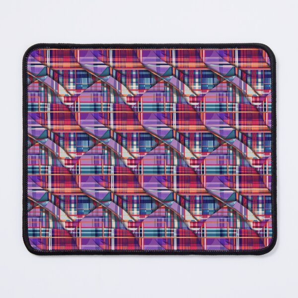 Item preview, Twisted Tartan Abstract Geometric Pattern in Highland Purple and Red designed and sold by Loom on the Loch.