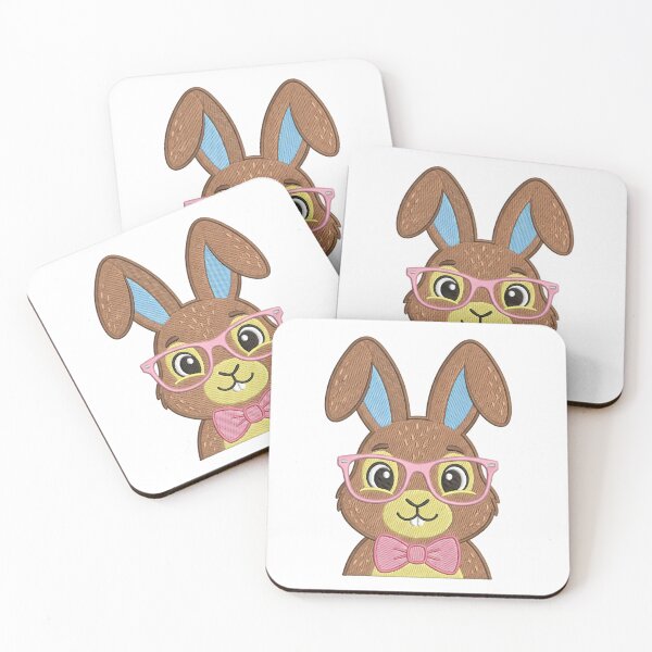 Item preview, Nerdy Easter Bunny With Glasses Cartoon Academic Animal Character designed and sold by chattsuede.