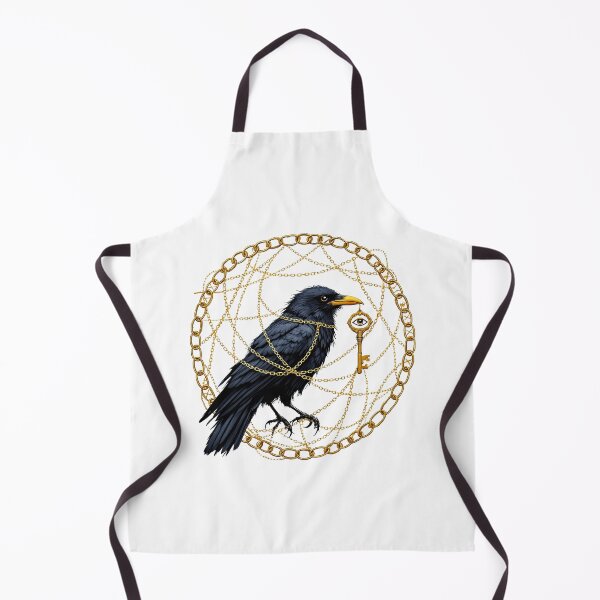 Item preview, Gothic Black Crow with Gold Chains and Key designed and sold by TeeARTHY.