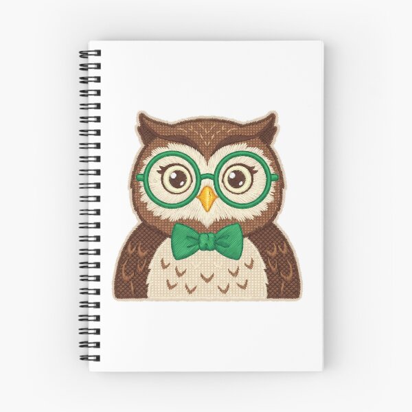 Item preview, Nerdy Owl With Glasses And Bow Tie Embroidered Patch Cartoon Scholarly designed and sold by chattsuede.