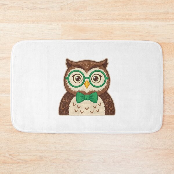 Item preview, Nerdy Owl With Glasses And Bow Tie Embroidered Patch Cartoon Scholarly designed and sold by chattsuede.