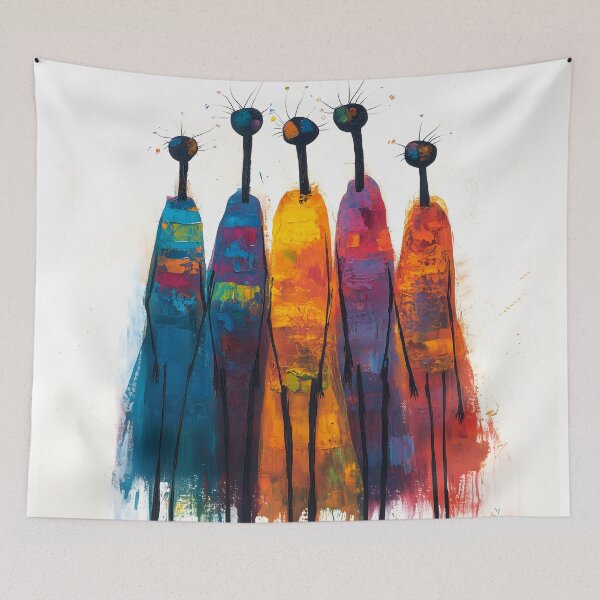 Artikelvorschau, Minimalistische Farbfiguren – Zeitgenössischer abstrakter Kunstdruck von Menschen entworfen und verkauft von Unruly_Brilliance.