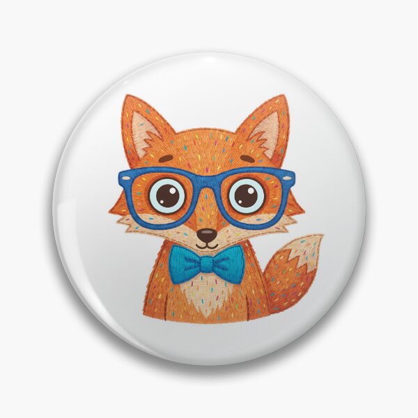 Item preview, Nerdy Fox With Blue Glasses Whimsical Cartoon Animal designed and sold by chattsuede.