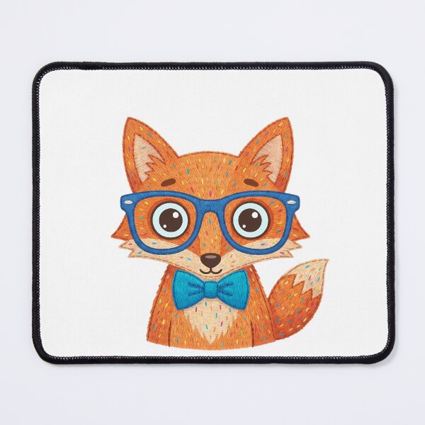 Item preview, Nerdy Fox With Blue Glasses Whimsical Cartoon Animal designed and sold by chattsuede.
