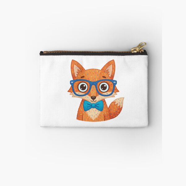 Item preview, Nerdy Fox With Blue Glasses Whimsical Cartoon Animal designed and sold by chattsuede.