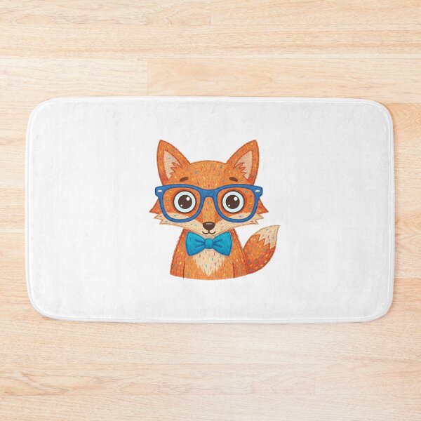Item preview, Nerdy Fox With Blue Glasses Whimsical Cartoon Animal designed and sold by chattsuede.