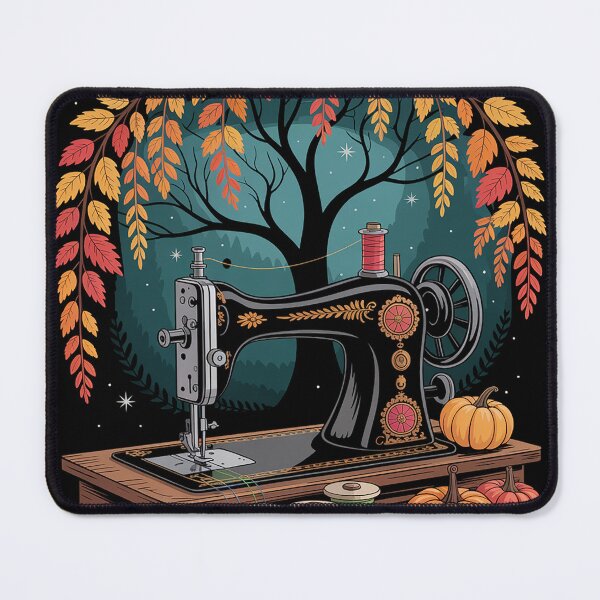 Item preview, Quilting Sewing Machine Autumn Fall Leaves Sewer designed and sold by KristieRamsey.