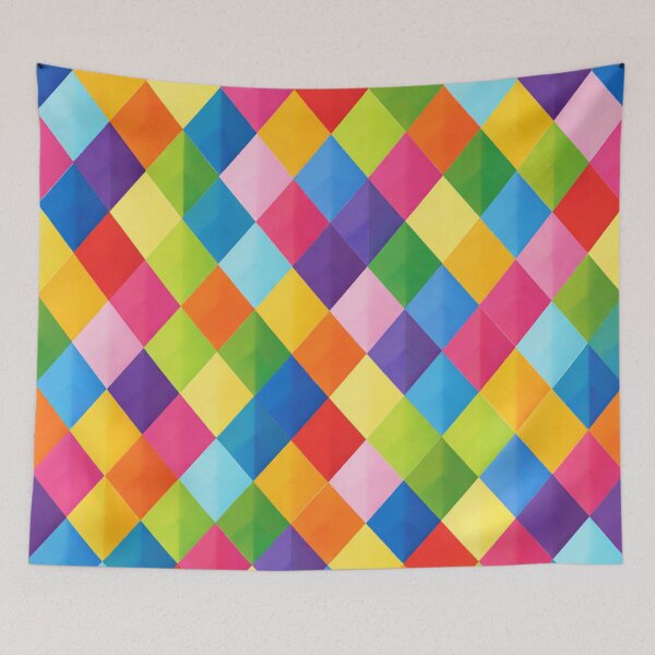 Item preview, Colorful Rhombus Geometric Pattern designed and sold by Myra365Art.
