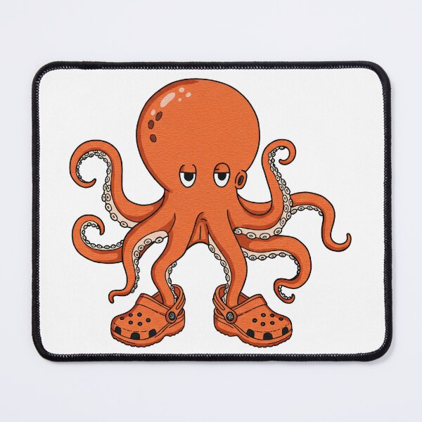 Item preview, Cute Orange Octopus Wearing Orange Clogs Shoes designed and sold by TeeARTHY.