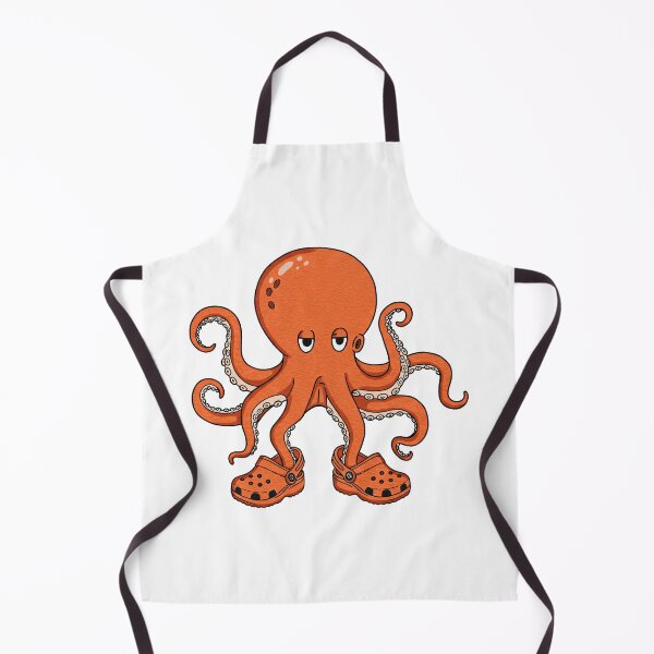 Item preview, Cute Orange Octopus Wearing Orange Clogs Shoes designed and sold by TeeARTHY.