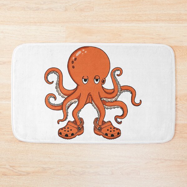 Item preview, Cute Orange Octopus Wearing Orange Clogs Shoes designed and sold by TeeARTHY.