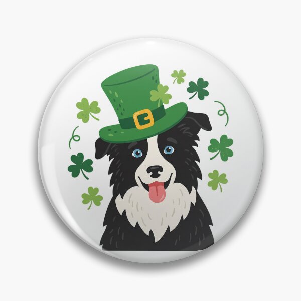Item preview, Funny Border Collie St Patrick Day Cute Cartoon Dog designed and sold by chattsuede.