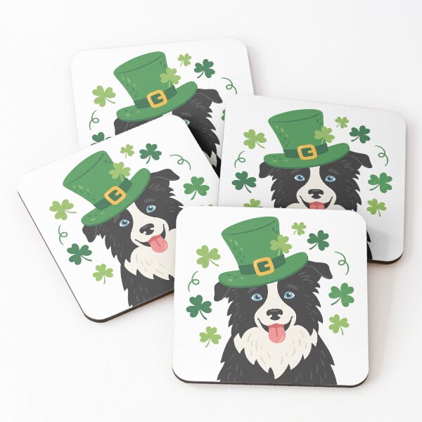 Item preview, Funny Border Collie St Patrick Day Cute Cartoon Dog designed and sold by chattsuede.