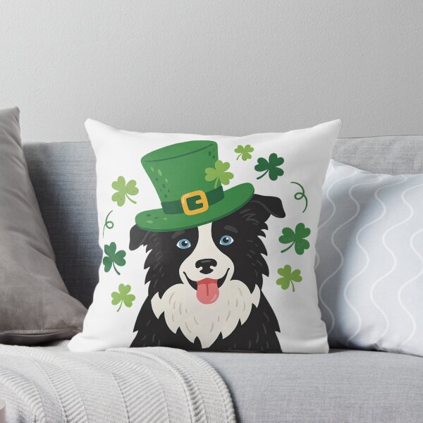 Item preview, Funny Border Collie St Patrick Day Cute Cartoon Dog designed and sold by chattsuede.