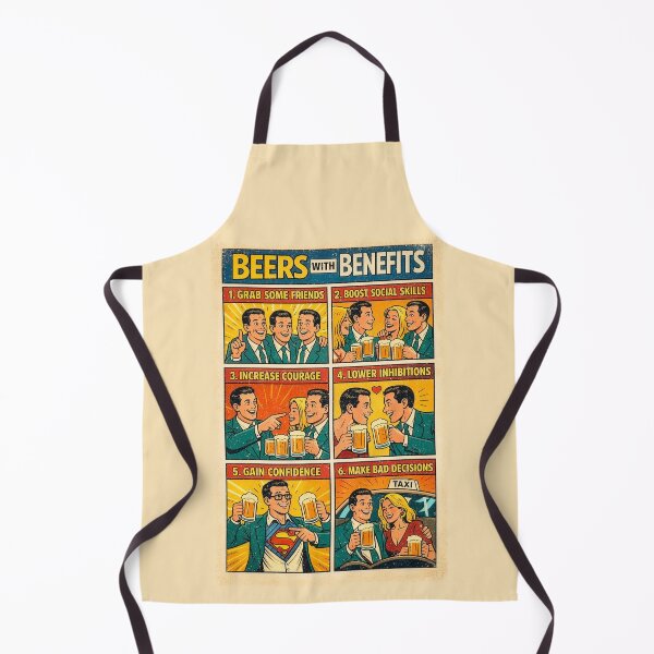 Item preview, Beers With Benefits – Retro Comic Poster designed and sold by SteadyRolling.