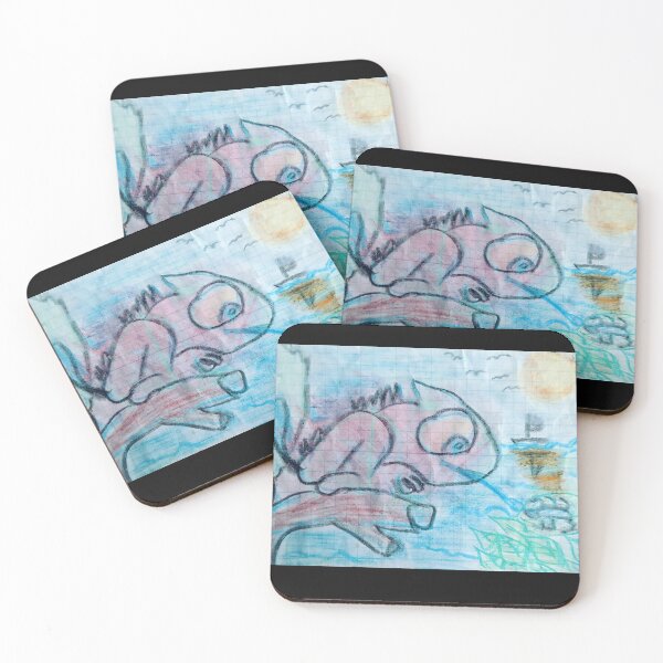Item preview, Abstract Creature Sketch Crayon Ocean Drawing designed and sold by Dariusz.K.