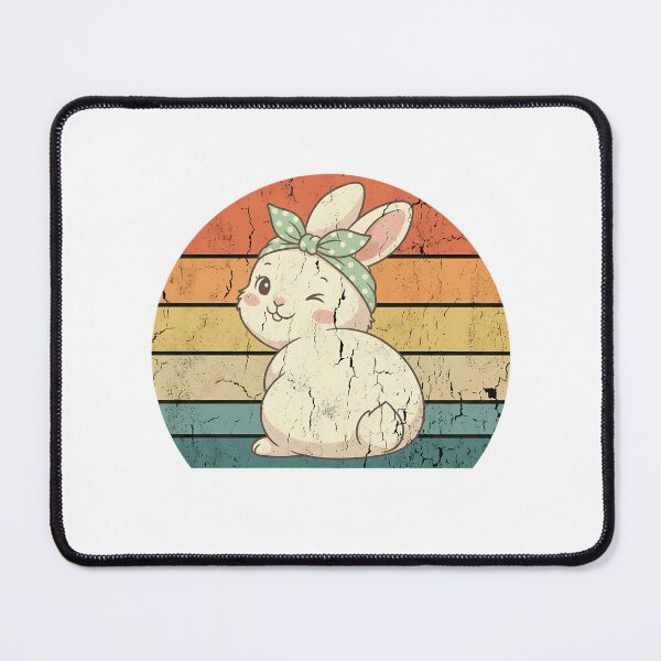 Item preview, Retro Winking Easter Bunny Vintage Distressed Sunset designed and sold by chattsuede.