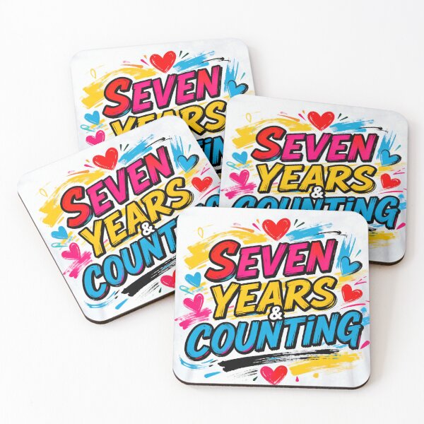 Item preview, Seven Years and Counting | Red Hearts Love Design designed and sold by FreeFromDefault.