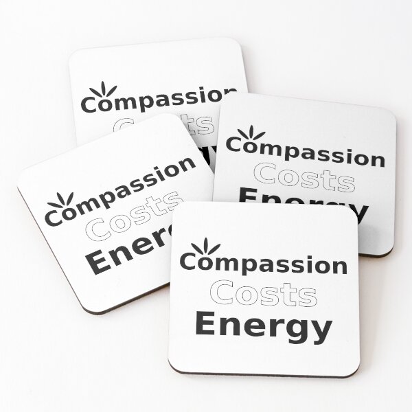 Item preview, Compassion Costs Energy – Mental Load Awareness Typography designed and sold by MadCatDesign77.