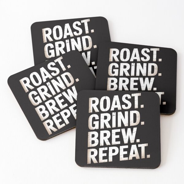 Item preview, Roast Grind Brew Repeat Coffee Roaster Java Lover Barista designed and sold by PattonJillian.