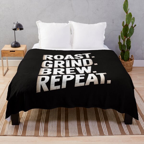 Item preview, Roast Grind Brew Repeat Coffee Roaster Java Lover Barista designed and sold by PattonJillian.