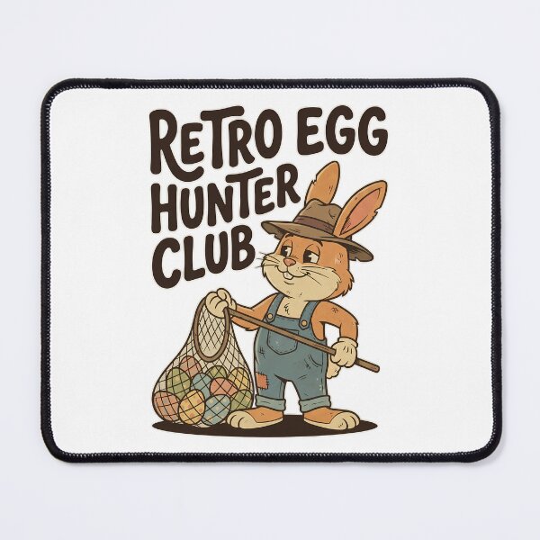 Item preview, Retro Egg Hunter Club Vintage Easter Bunny designed and sold by chattsuede.