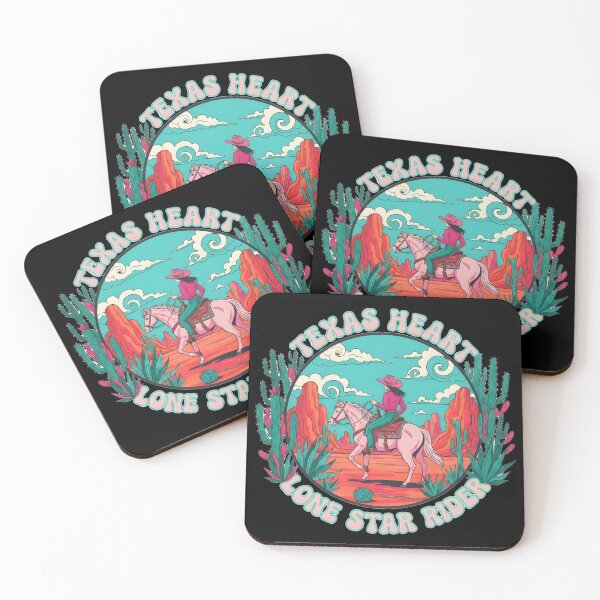 Artikelvorschau, Texas Heart, Lone Star Rider, Retro Desert Art entworfen und verkauft von MANA-Goods.