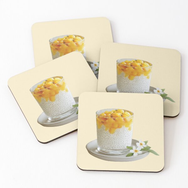 Item preview, Coconut and Mango Sago Pudding in a Glass designed and sold by Violet Peonies.