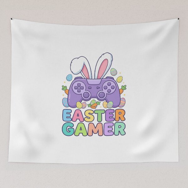 Item preview, Easter Gamer Controller Bunny Cartoon Cute Playful designed and sold by chattsuede.
