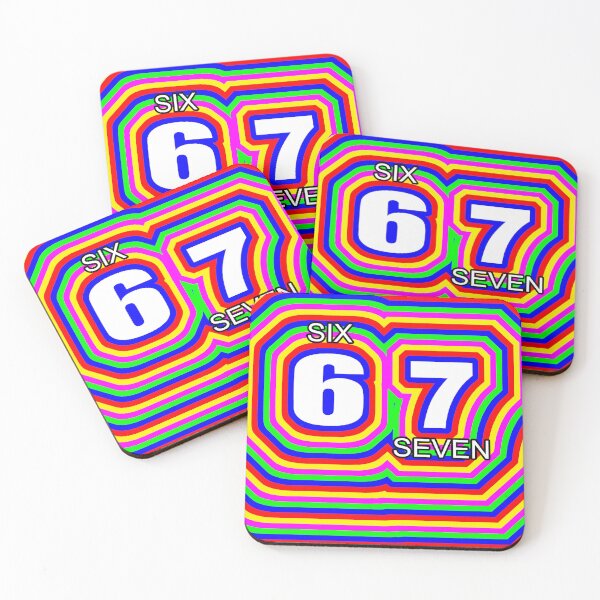 Item preview, The 6 7 meme—but make it rainbow designed and sold by BloodSweatNTers.
