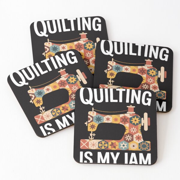 Item preview, Quilting Is My Jam Quilter Sewing Machine Sew Fabric designed and sold by PattonJillian.