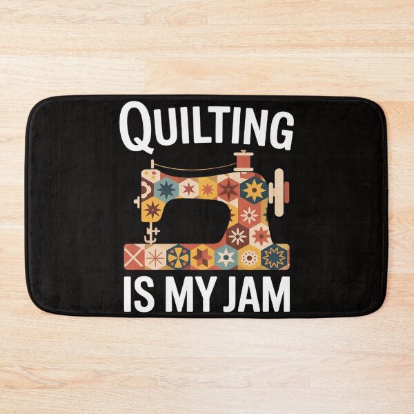 Item preview, Quilting Is My Jam Quilter Sewing Machine Sew Fabric designed and sold by PattonJillian.