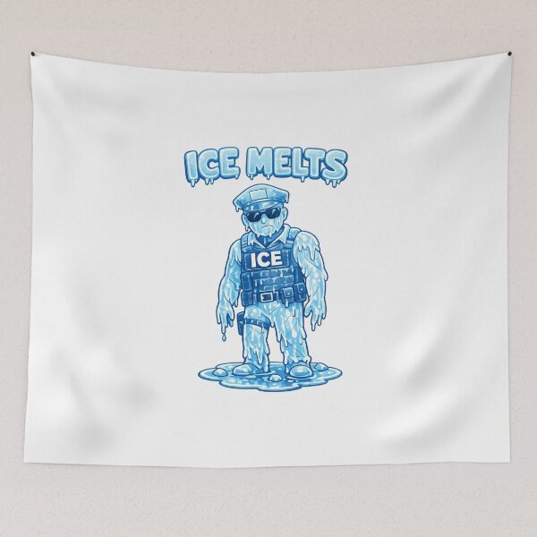 Item preview, ICE MELTS (Ice Cartoon Protest Parody) designed and sold by Sonic Nova Studios.