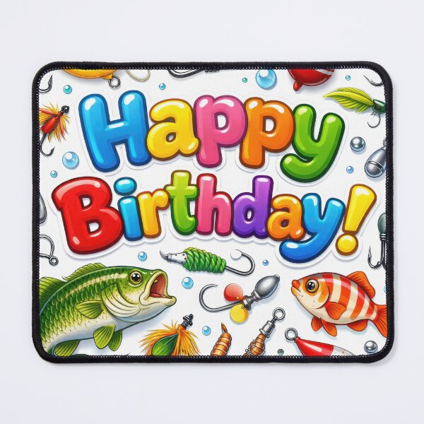 Item preview, Happy Birthday Fish and Lures designed and sold by Maria Dryfhout.