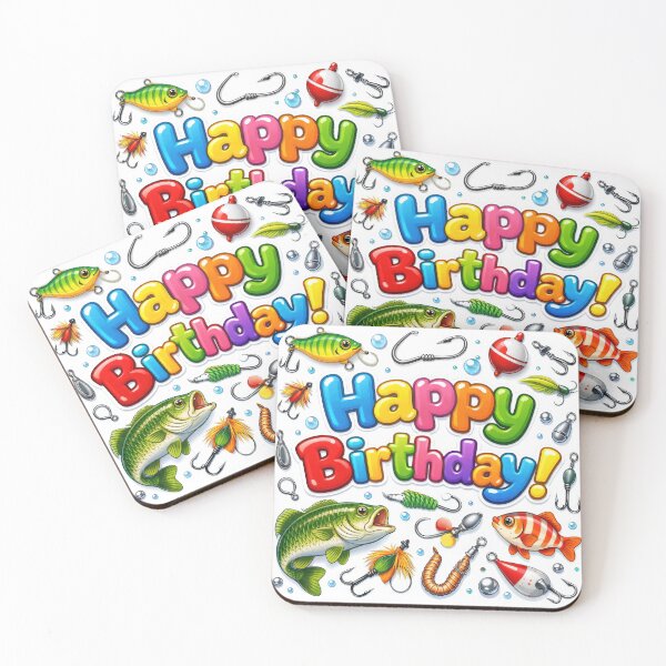 Item preview, Happy Birthday Fish and Lures designed and sold by Maria Dryfhout.